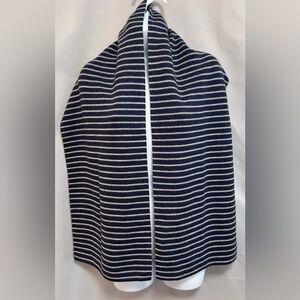Comfy Gap Knit  Scarf Navy/White‎ Striped RN54023